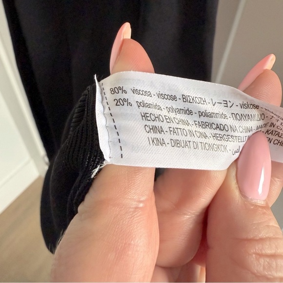 Zara black knit midi dress with gold shoulder detail - size Small (S) - Picture 5 of 5